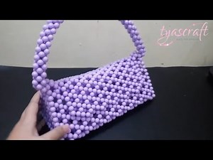 how to make pearl beaded bag purse for beginner