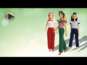 CROCHET TUTORIAL MODEL 4 TROUSERS for Barbie-like doll