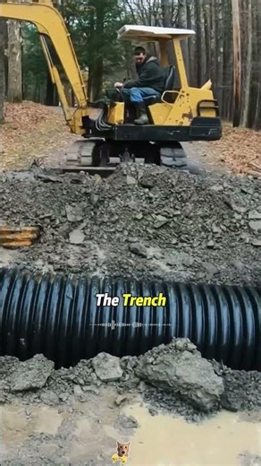 How Do You Save a Road Eaten Upby Rain#Construction #RoadRepair #Satisfying #Culvert #HeavyMachinery