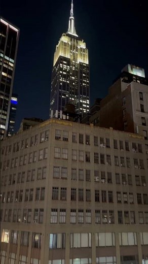 Empire State Building at Night | New York City Lights Up the Sky #shorts #travel #short