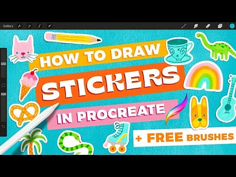 How to Draw Stickers in Procreate + FREE Procreate Brushes
