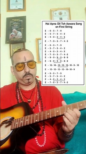 Hai Apna Dil Toh Awara Guitar Tabs (Single String) | Easy Guitar Tutorial #guitartabs #guitar