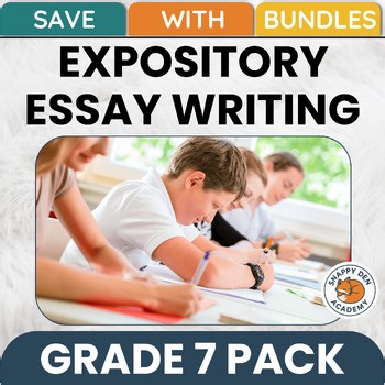 Expository Essay Writing Guide - Essays Prompts Graphic Organizer Bundle