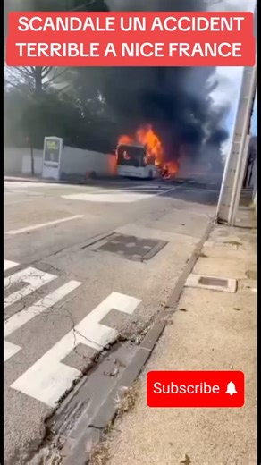 Bus on fire in Nice: The unthinkable scene! #Nice #Accident #France #BusOnFire #Scandal #Breaking...
