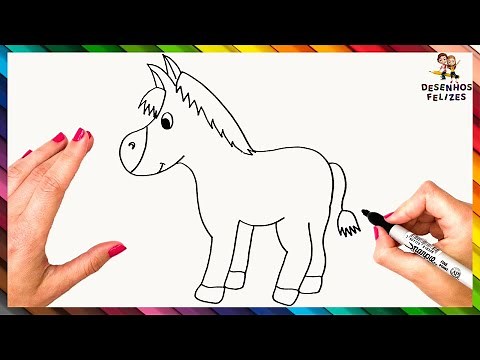 Como Desenhar Um Burro Passo A Passo Desenhar Burro Facilmente