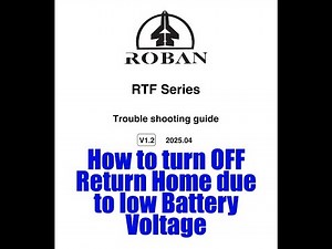 ROBAN 470 RTF GPS X2 FC RC Helicopter How to turn Low Battery Return Home OFF