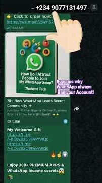 Reasons why WhatsApp will Always Ban your Number! BE CAREFUL 🙏🏻#Whatsapp #7hubent #digitalmarketing
