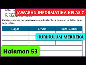 Kunci Jawaban Informatika Kelas 7 Halaman 53 Kurikulum Merdeka
