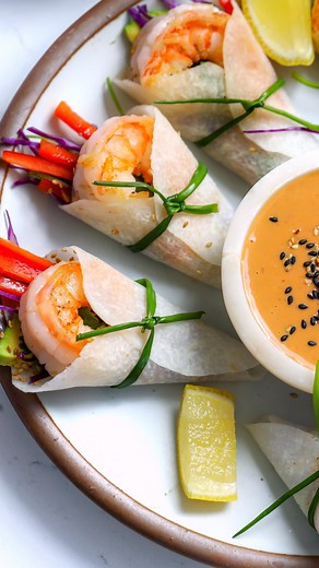 78K views · 256 reactions | Spicy Shrimp Jicama Wraps & Miso Tahini...