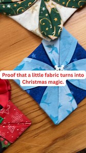 3.5K views · 25 reactions | Fabric ornaments are such a fun way to use scraps and favorite prints. Simple, satisfying, and perfect for gifting or swapping with friends. We actually do ornament exchanges like this inside our Club; it’s such a fun way to connect and create together. ✨  Comment CLUB if you’d like to check it out! | Jacquelynne Steves | Facebook