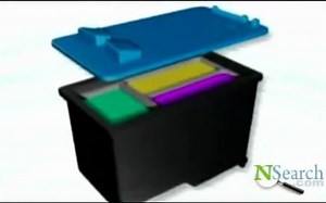 Ink jet printer working animated