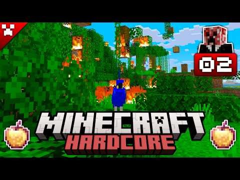 Minecraft Hardcore but with FIRE & *CRAZY* LUCK! (Episode 2)