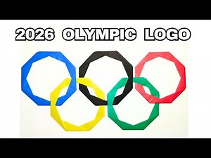 How to fold the Olympic symbol using five pieces of origami paper in five colors. cool tutorial