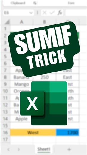 How to Use SUMIF in Excel #shorts