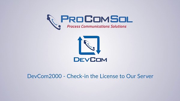 DevCom2000 License Check In