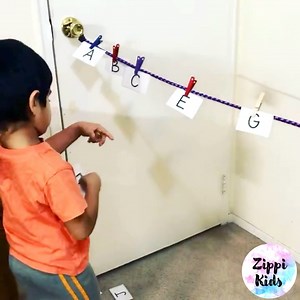 333K views · 3.6K reactions | A super simple and engaging Clothesline ABC’s fine motor activity 朗朗..A great way to review letters, numbers, shapes and much more!!✏️ | Zippi Kids Corner | Facebook