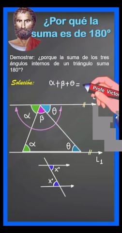 492K views · 12K reactions | ¿Porque la suma de los tres ángulos internos en un triángulo suman 180°? #triangulo | Profe Casas | Facebook