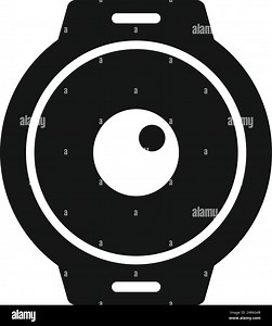 Black and white icon of a smartwatch showing a camera lens, symbolizing the watch's photo and video capabilities Stock Vector Image & Art - Alamy