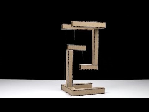 This video shows a tensegrity sculpture made from cardboard. How to make an antigravity craft #craft