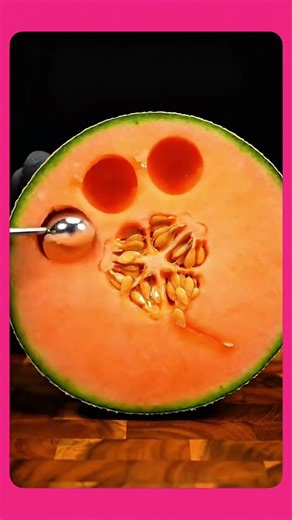 Perfect scoop as fruit is carved into smooth round balls using a melon baller. 🍉✨ #foodprep #shorts