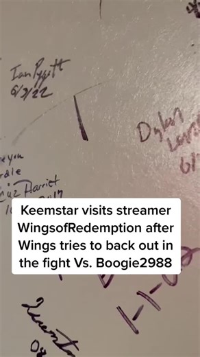 Keemstar visits streamer WingsofRedemption after Wings tries to back out in the fight Vs. Boogie2988 #wingsofredemption #fyp @wings_of_pity @gulagkingpin2