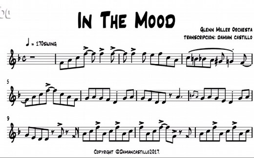 【萨克斯】In The Mood曲谱