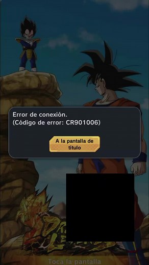 Error común en Dragon Ball Legends al ingresar