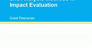 Overview: Data collection and analysis methods in impact evaluation - Resource