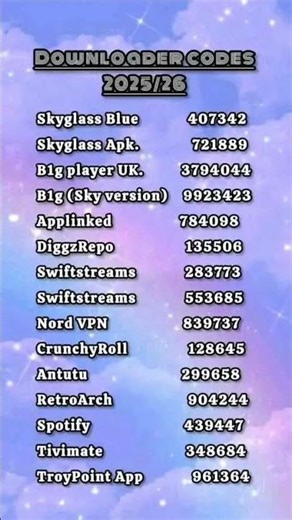 Firestick download codes