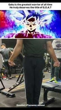 Goku Energy × Shoulder Day 🔥 | Saiyan Pump Mode #shorts #gym #goku