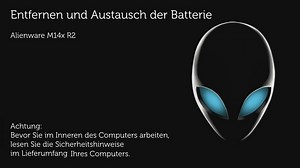 Entfernen und Austausch der Batterie - Alienware M14x R2 | Dell Deutschland