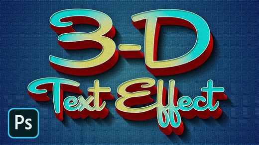 Photoshop: How to create a retro, 3D text design!