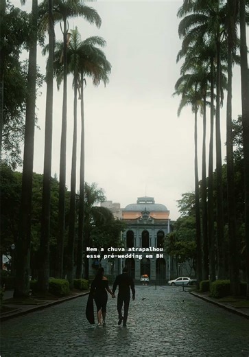 Pré-wedding urbano em BH: Beleza sob a chuva