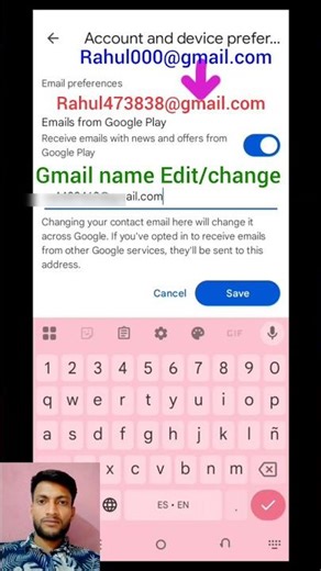 Gmail New update: change your email name || gmail New name tricks