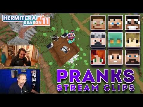 pranks... Pranks... PRANKS!! | Stream Clips | Hermitcraft Season 11