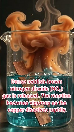 Copper + Nitric Acid Reaction | Shocking Brown NO₂ Gas! 😱 Real Chemistry Experiment 🔬