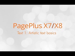 Serif PagePlus X7 & X8 Tutorial - Using Artistic Text