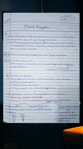 Plant Kingdom🍃| DETAILED NOTES With All Tricks | NEET | NCERT | Biology Class 11 #neet #biology #nta