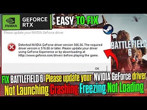 How to Fix Battlefield 6 🛠️Please Update Your NVIDIA GeForce Driver Error Issues on PC ✅