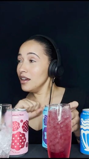 ASMR Drinking Poppi Soda - Raspberry, Cream Soda and Strawberry Lemon #CamilleASMR