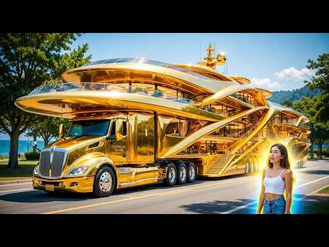 $100 Million Gold Kenworth Motorhome 🤯 The Most Luxurious RV Ever Built!