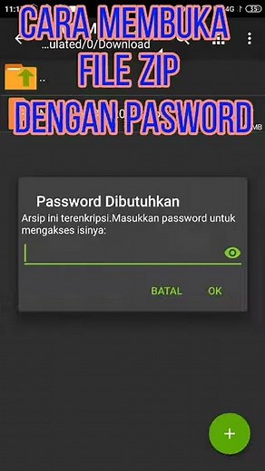 CARA MEMBUKA FILE ZIP YANG DI PASWORD