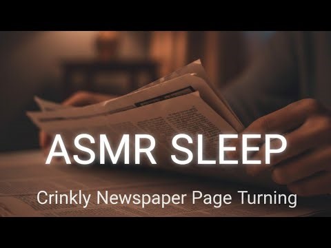 ASMR Fall Asleep To Crinkly Newspaper Page Turning 💤 - No Talking - ASMR Sleep 