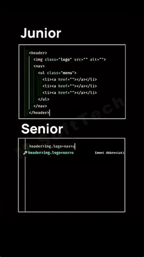 Junior Vs Senior Developer #programming #html #javascript #webdevelopment #html5 #webdesign #css3