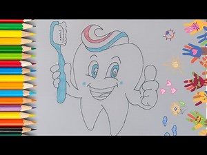 How to Draw Toothbrush and Toothpaste // Simple Drawing for Kids Step by Step