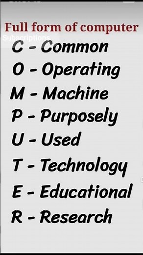 Full form of computer #shorts #computer