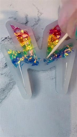 Create Stunning Rainbow Resin Earrings with Glitter