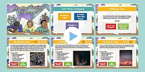 UKS2 Creative Writing Challenges Activity PowerPoint
