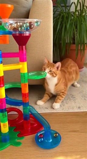 Reverse Cat Adventures in a Marble Maze