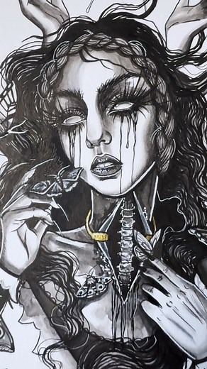 Day 28: Lepidopterophobia 🦋 #inktober #inktober2023 #phobias #butterflytattoo #mothart